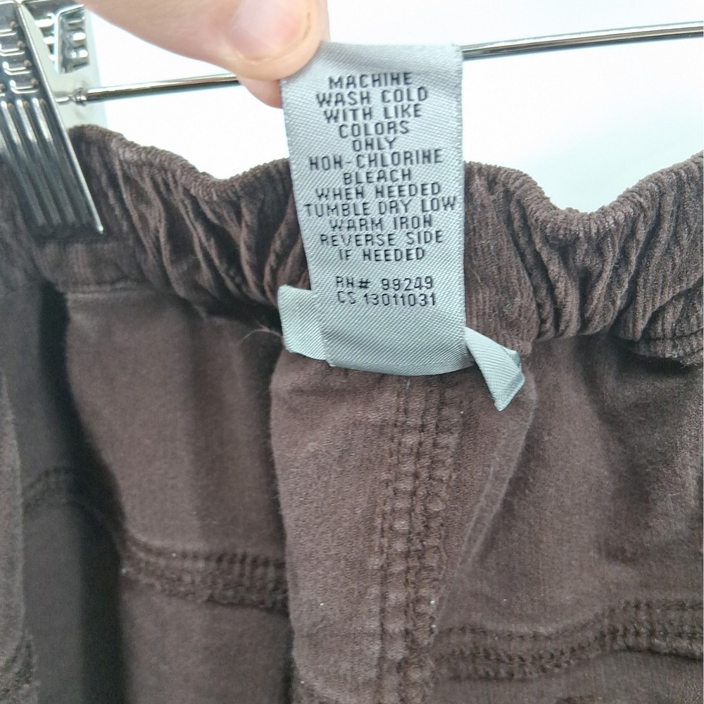 Catherines Brown Corduroy Pants Womens 1X Elastic Waist Pull On‎ Casual Comfy - Picture 10 of 14